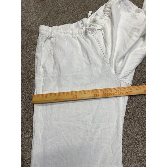 Old navy womens wide leg pull on pants sz X-Large high rise white line blend nwt - Picture 6 of 12